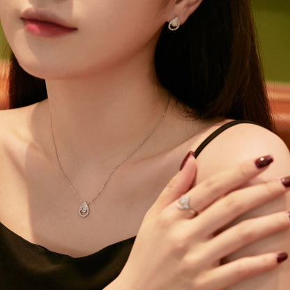 [Lumi Jewelry]Sparkling Pear Cut Necklace