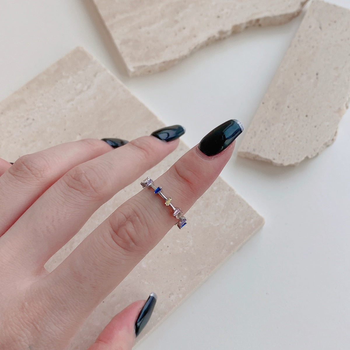 [Lumi Jewelry]Unique Trapezoid Cut Daily Ring