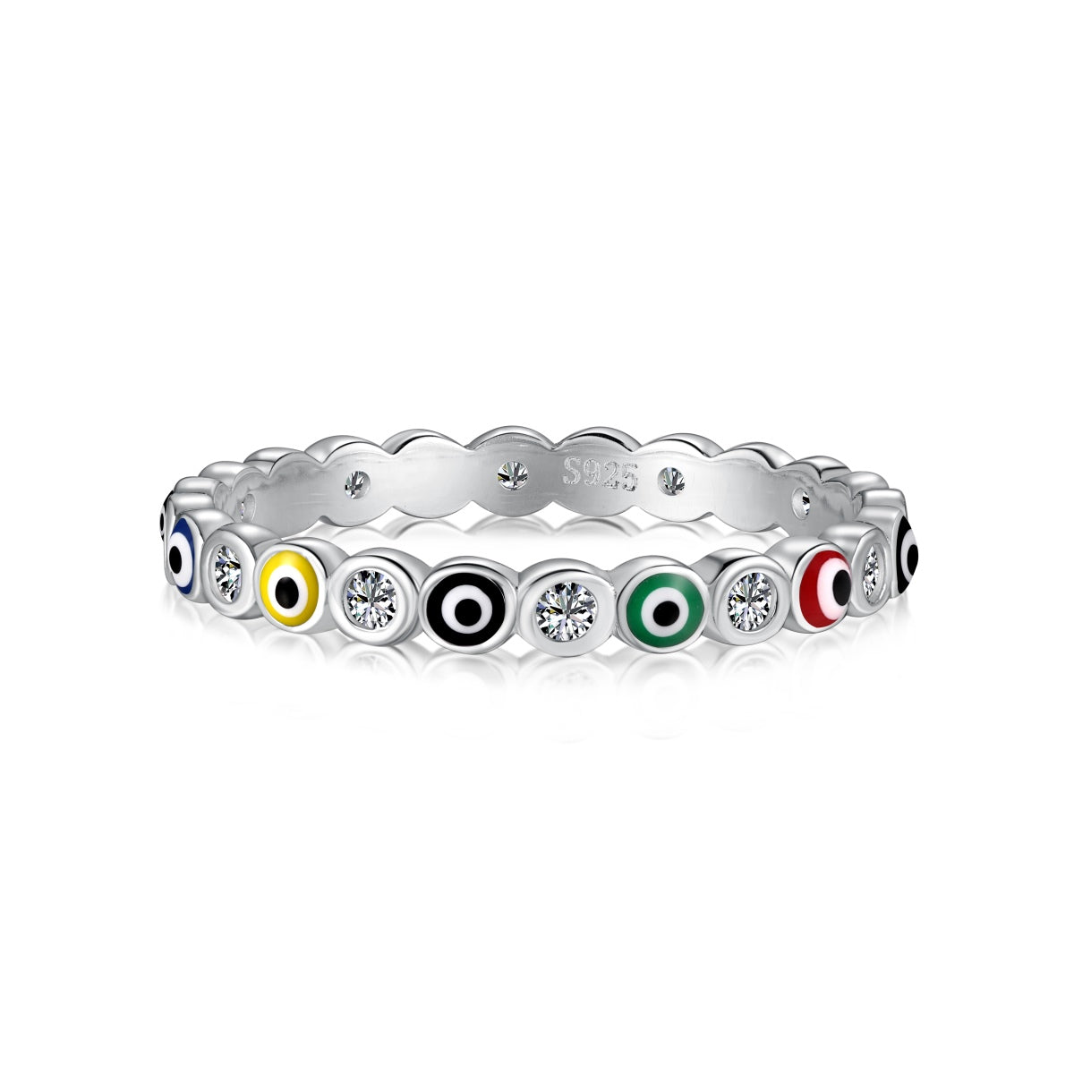 [Lumi Jewelry]Sparkling Vibrant Round Shape Daily Ring