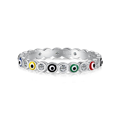 [Lumi Jewelry]Sparkling Vibrant Round Shape Daily Ring