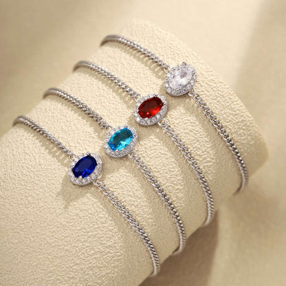 [Lumi Jewelry]Exquisite Oval Shape Bracelet