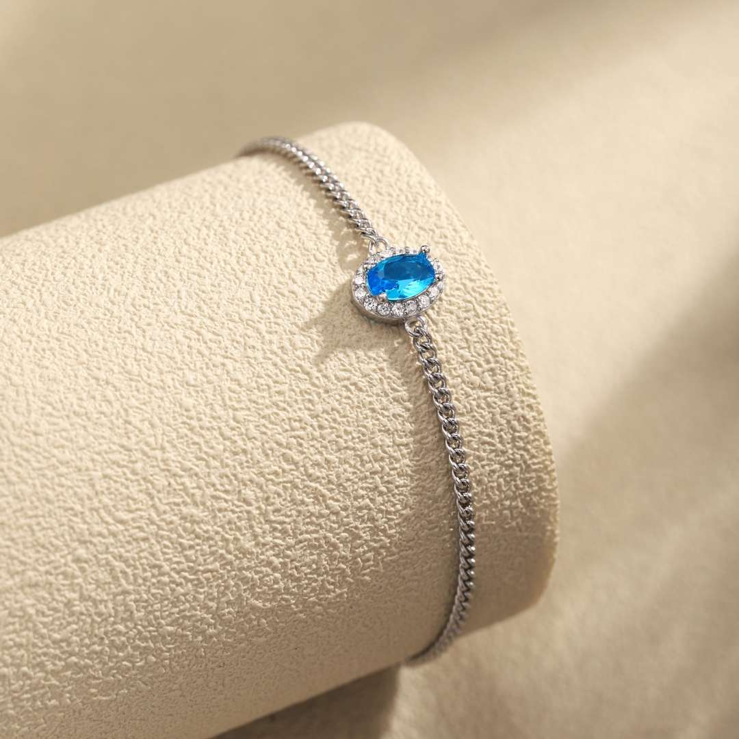 [Lumi Jewelry]Exquisite Oval Shape Bracelet