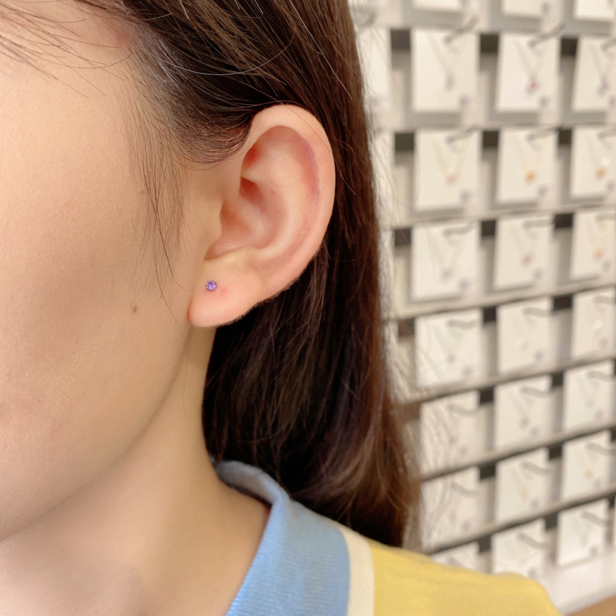 [Lumi Jewelry]Delicate Solitaire Earrings