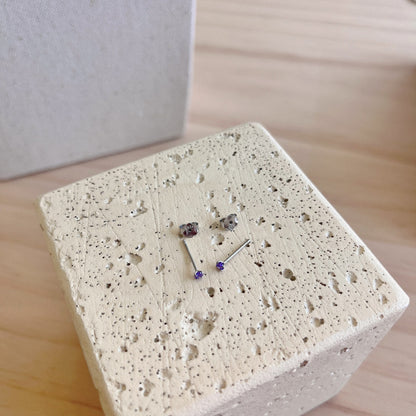 [Lumi Jewelry]Delicate Solitaire Earrings