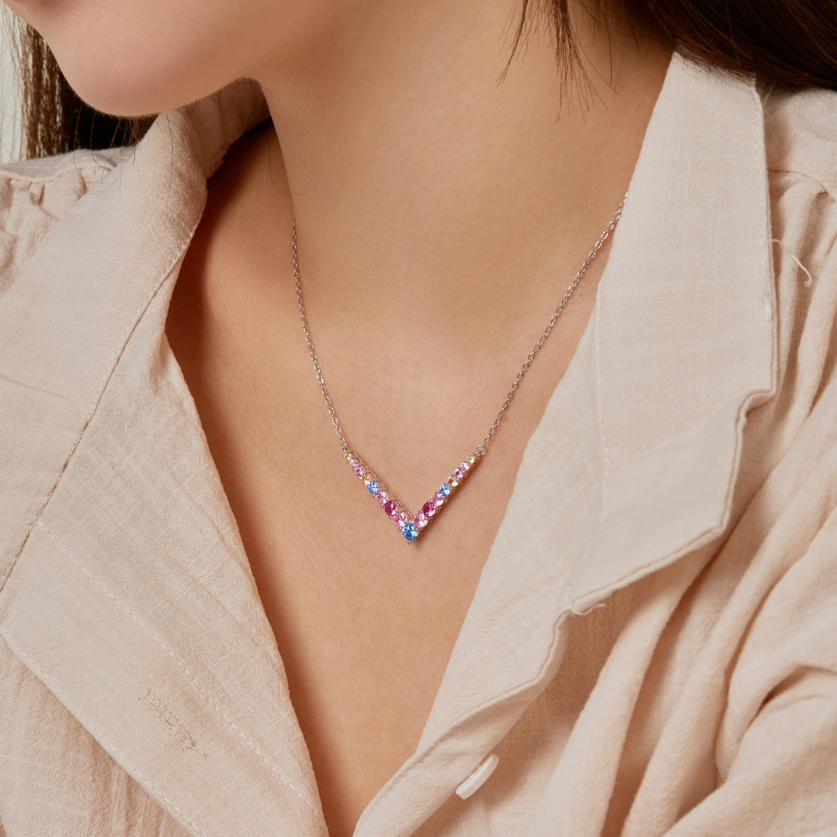 [Lumi Jewelry]Ornate Round Cut Necklace
