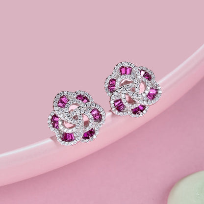 [Lumi Jewelry]Exquisite Flower Shape Daily Earrings