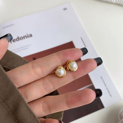 [Lumi Jewelry]Dainty Bread Pearl Earrings