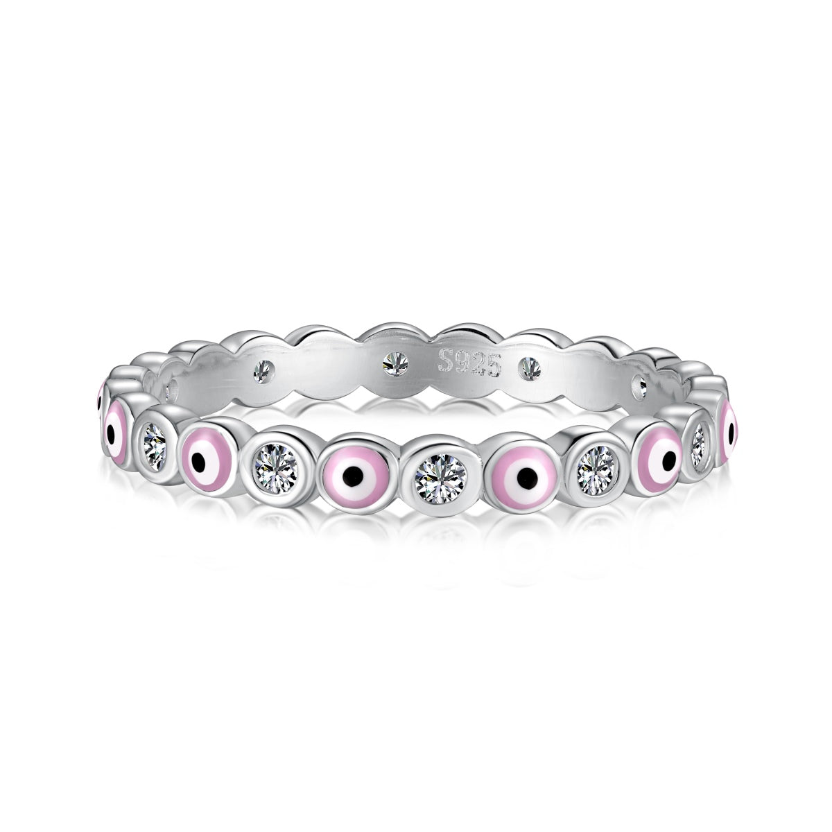 [Lumi Jewelry]Sparkling Vibrant Round Shape Daily Ring