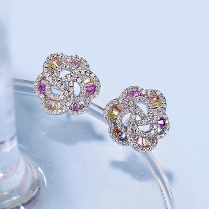 [Lumi Jewelry]Exquisite Flower Shape Daily Earrings
