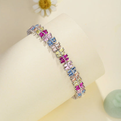 [Lumi Jewelry]Sparkling Exquisite Multi Cut Party Bracelet