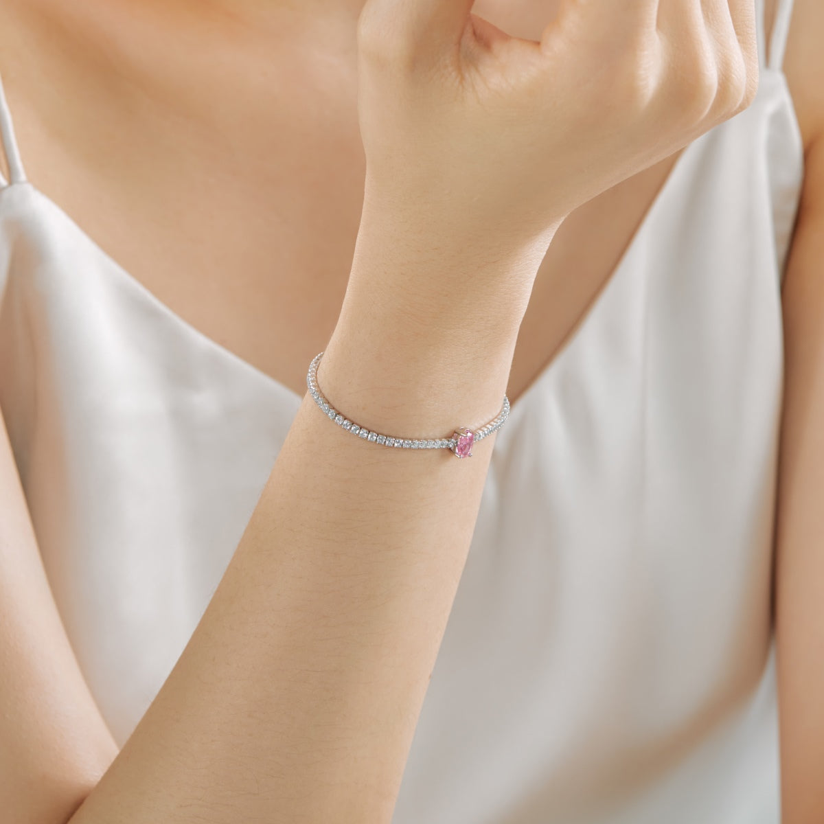 [Lumi Jewelry]0.75 Carat Exquisite Oval Cut Daily Bracelet