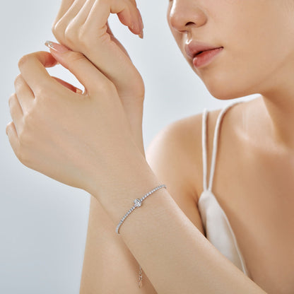 [Lumi Jewelry]0.75 Carat Exquisite Oval Cut Daily Bracelet