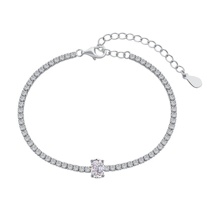 [Lumi Jewelry]0.75 Carat Exquisite Oval Cut Daily Bracelet