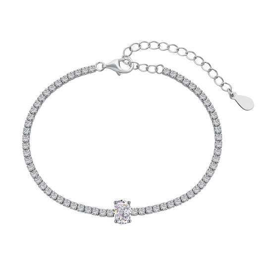 [Lumi Jewelry]0.75 Carat Exquisite Oval Cut Daily Bracelet