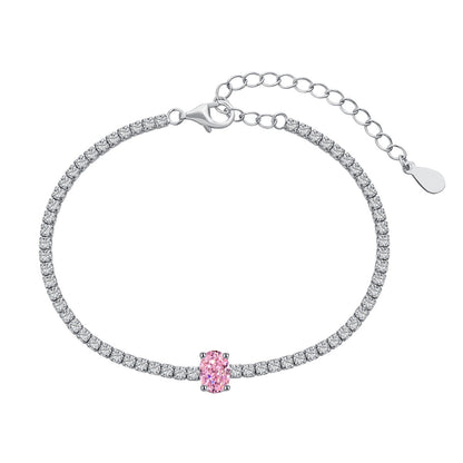 [Lumi Jewelry]0.75 Carat Exquisite Oval Cut Daily Bracelet