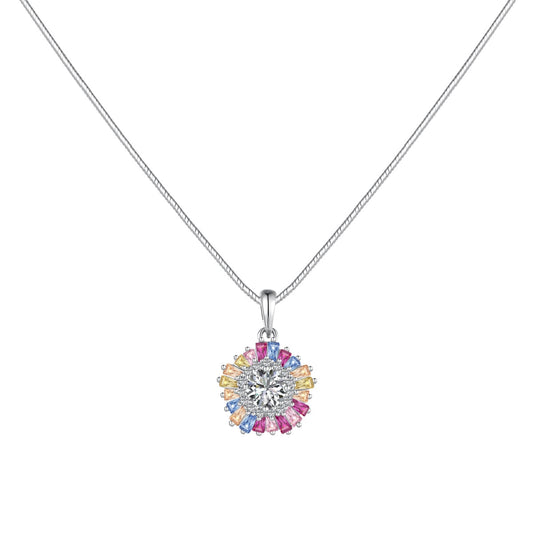 [Lumi Jewelry]Charming Flower Colorful Necklace