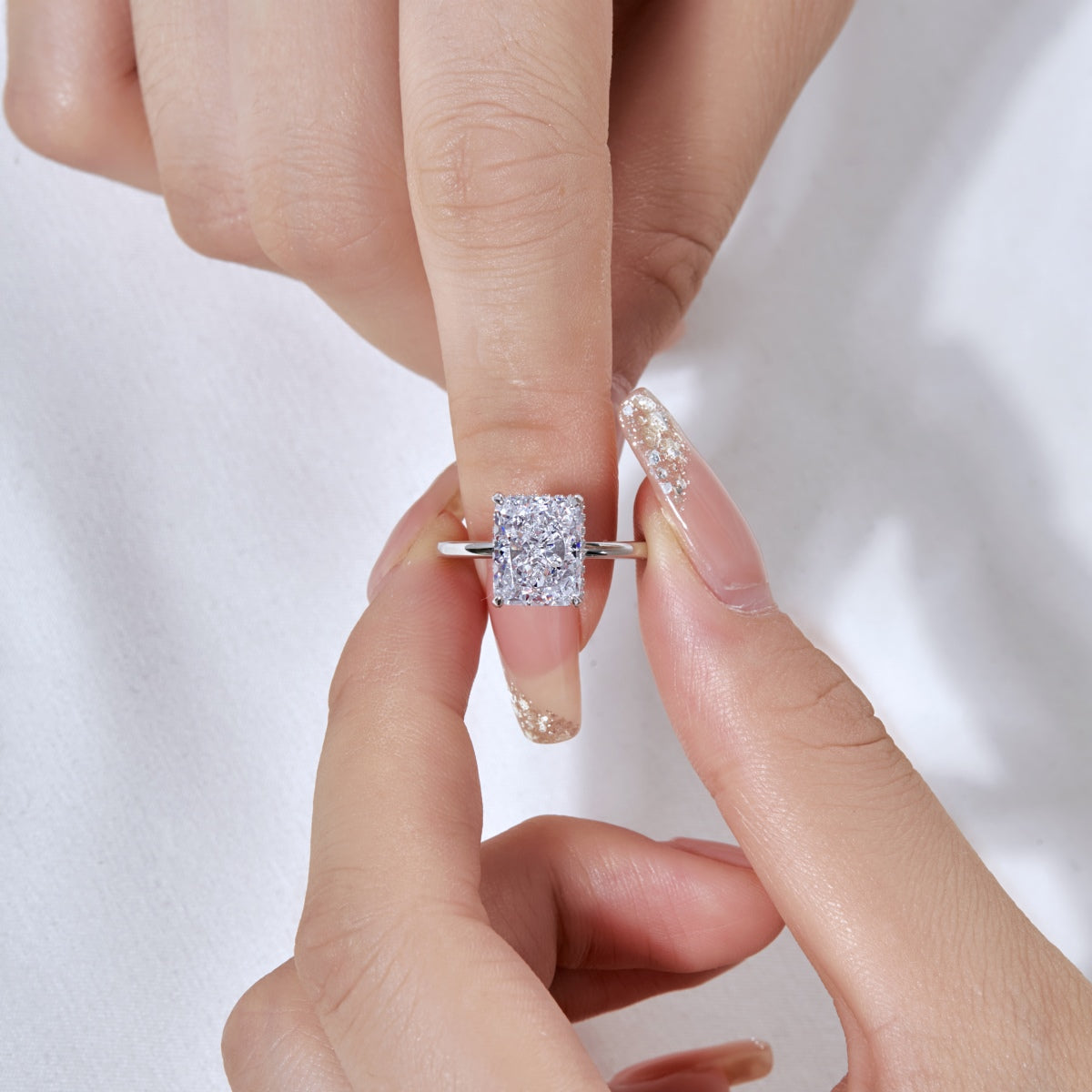 [Lumi Jewelry]4.0 Carat Ornate Enchanting Radiand Cut Banquet Ring