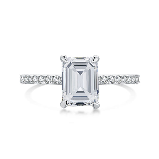 [Lumi Jewelry]2.0 Carat Scintillating Ornate Radiant Cut Party Ring