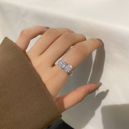 [Lumi Jewelry]2.0 Carat Scintillating Ornate Radiant Cut Party Ring