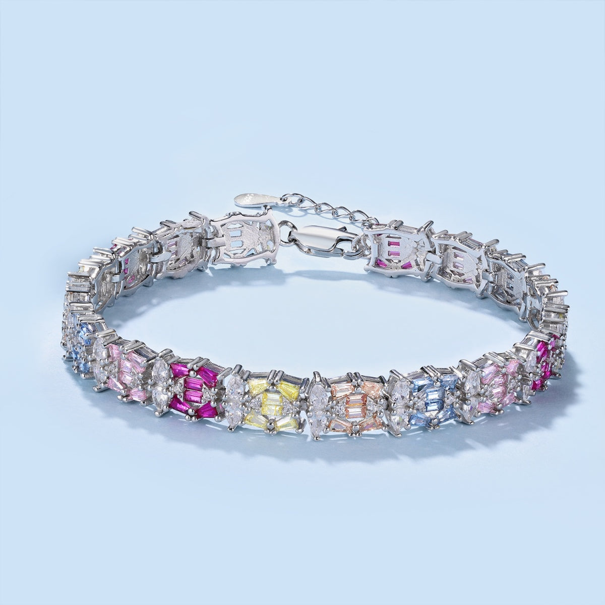 [Lumi Jewelry]Delicate Colorful Multi Cut Party Bracelet
