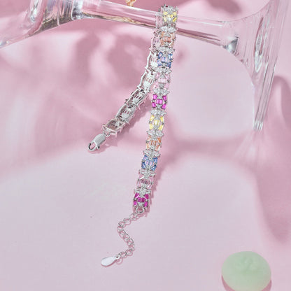 [Lumi Jewelry]Delicate Colorful Multi Cut Party Bracelet