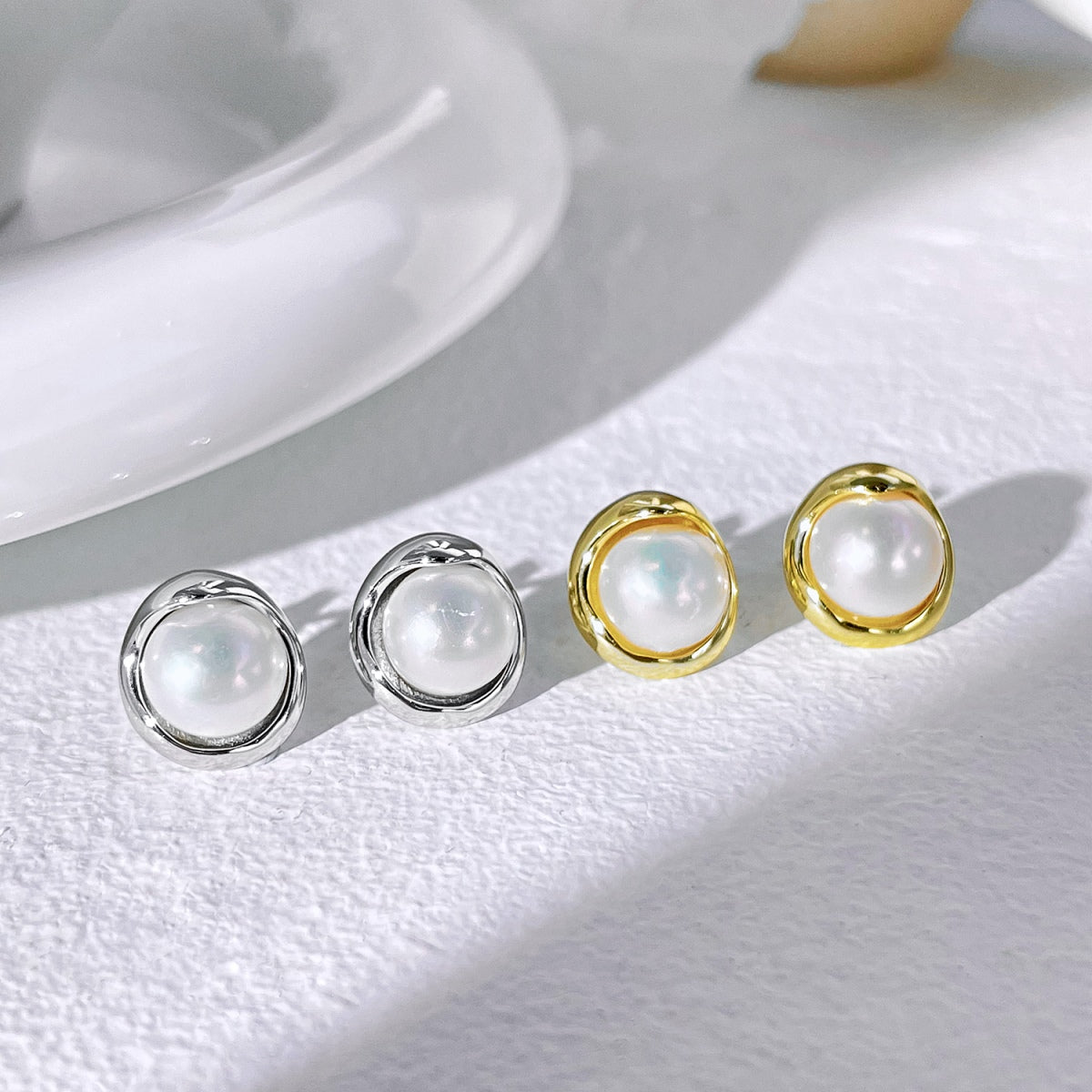 [Lumi Jewelry]Dainty Bread Pearl Earrings
