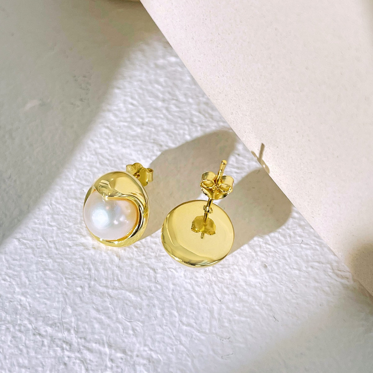 [Lumi Jewelry]Dainty Bread Pearl Earrings