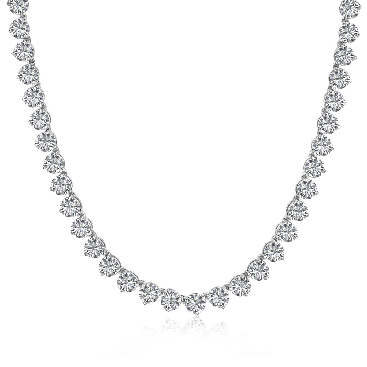 [Lumi Jewelry]Ornate Heart Cut Tennis Necklace