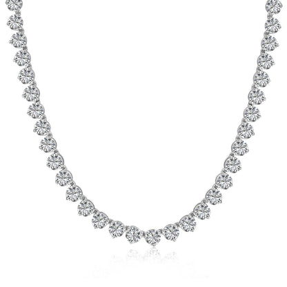 [Lumi Jewelry]Ornate Heart Cut Tennis Necklace