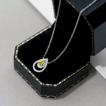 [Lumi Jewelry]Sparkling Pear Cut Necklace