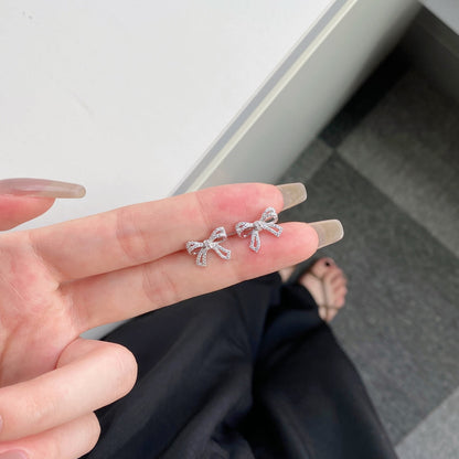 [Lumi Jewelry]Dainty Bow Shape Earrings