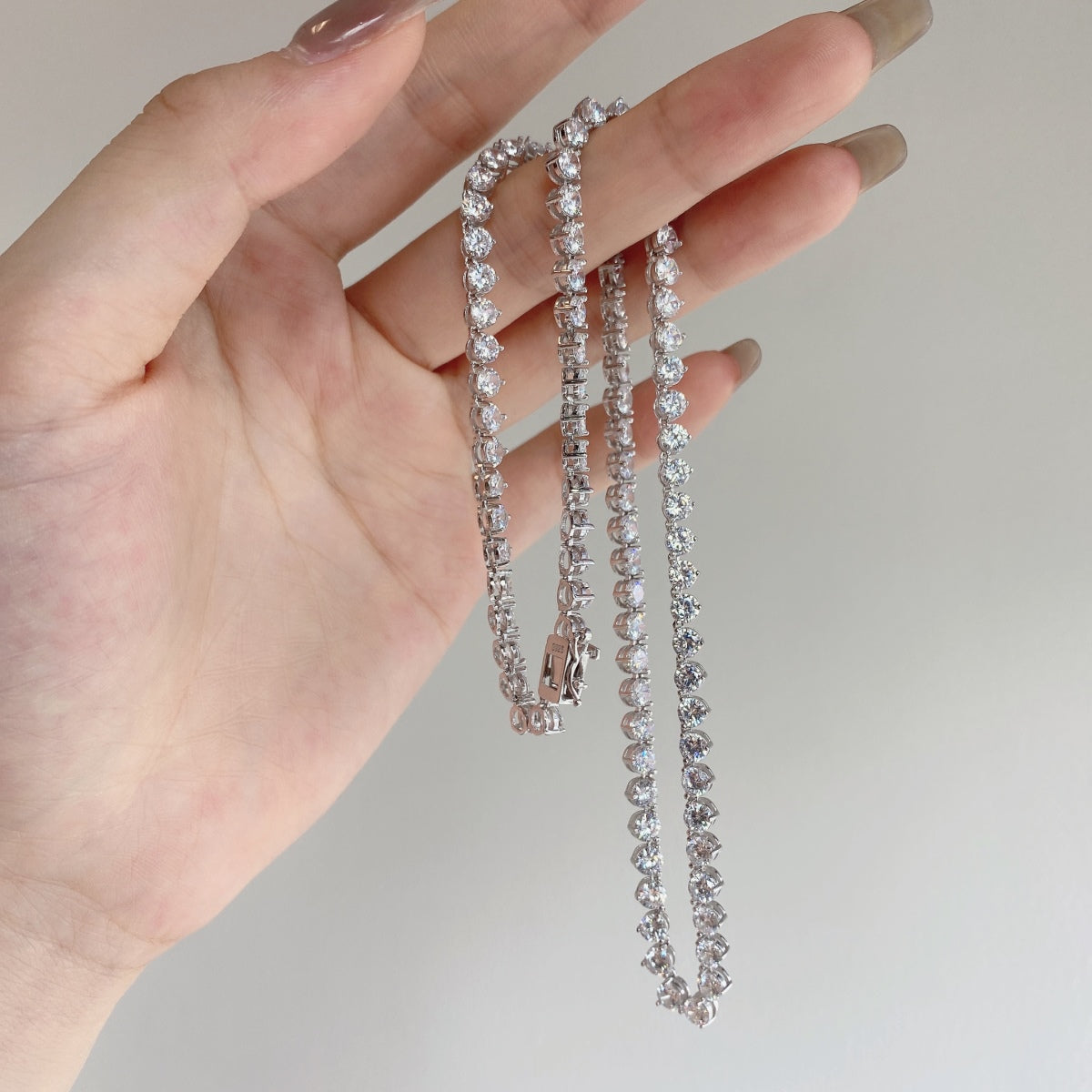 [Lumi Jewelry]Ornate Heart Cut Tennis Necklace