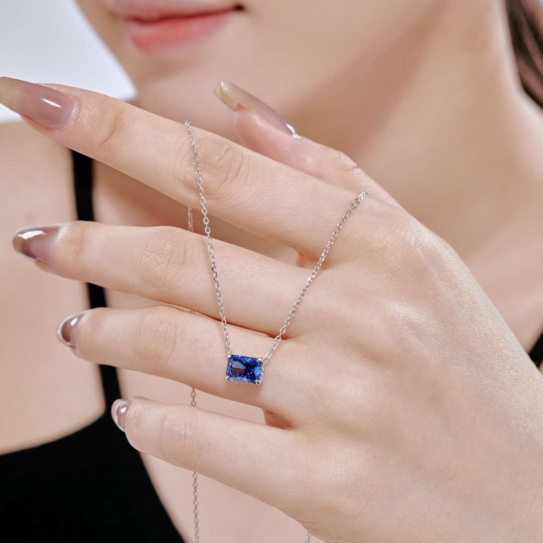 [Lumi Jewelry]Luxurious Square Shape Colorful Necalack