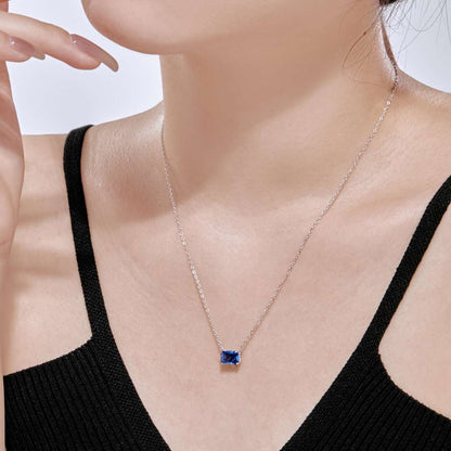 [Lumi Jewelry]Luxurious Square Shape Colorful Necalack