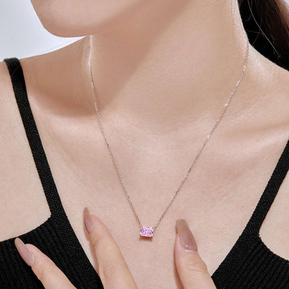 [Lumi Jewelry]Luxurious Square Shape Colorful Necalack