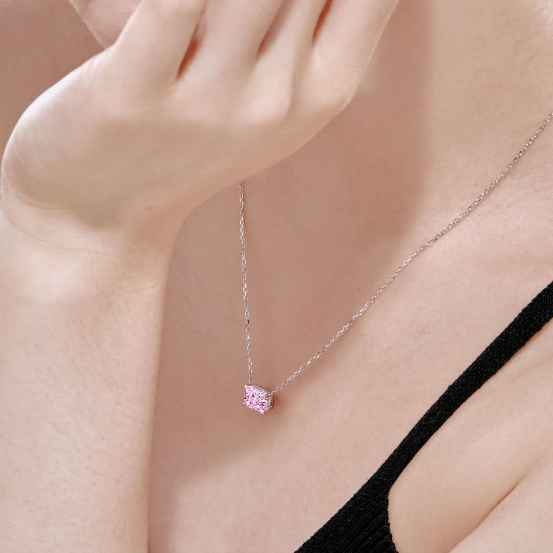 [Lumi Jewelry]Luxurious Square Shape Colorful Necalack