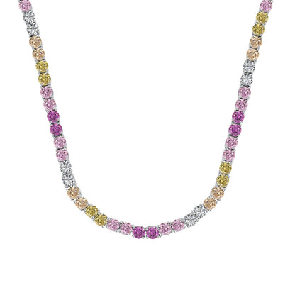 [Lumi Jewelry]Delicate Colorful Tennis Necklace