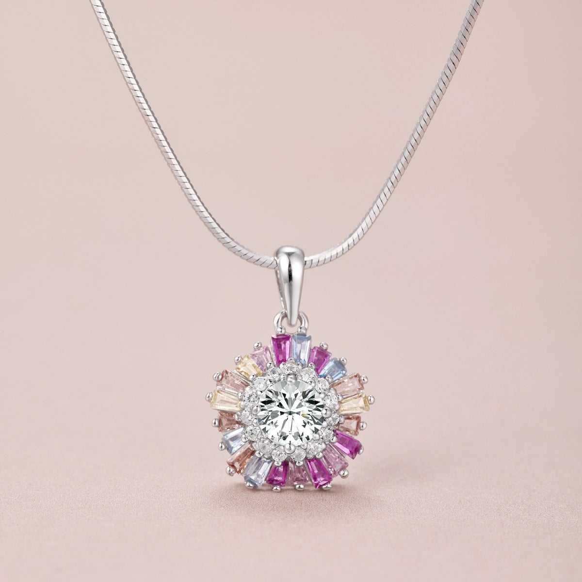 [Lumi Jewelry]Charming Flower Colorful Necklace
