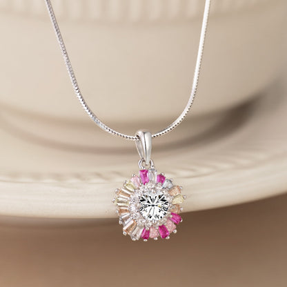 [Lumi Jewelry]Charming Flower Colorful Necklace