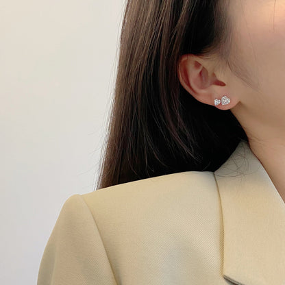 [Lumi Jewelry]Double Heart-Shape Classic Princess Style Earrings