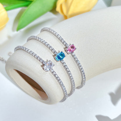 [Lumi Jewelry]0.75 Carat Exquisite Oval Cut Daily Bracelet