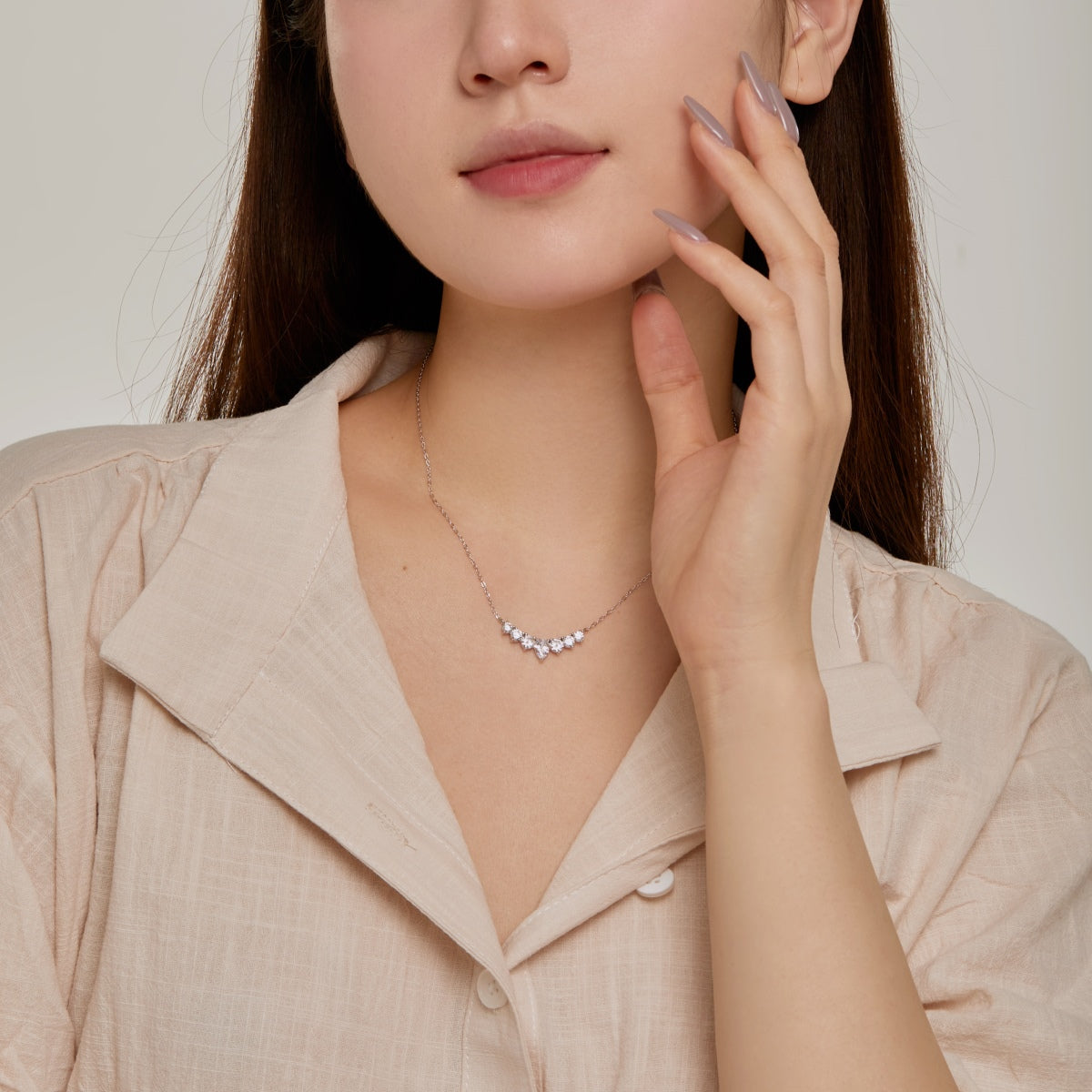[Lumi Jewelry]Dainty Colorful Heart Necklace