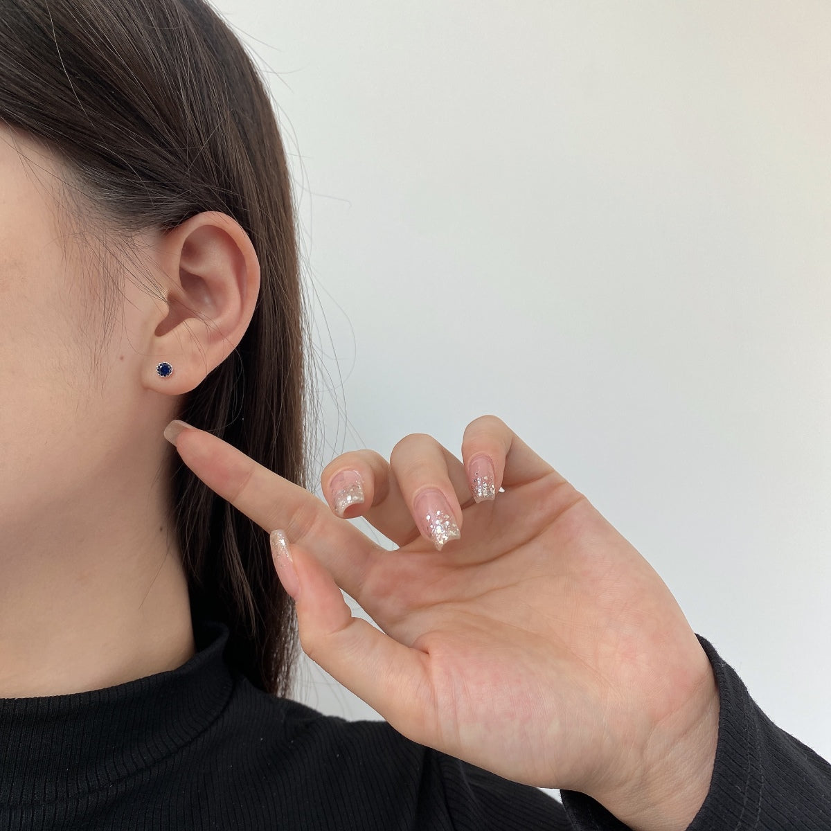 [Lumi Jewelry]Sparkling Colorful Round Shape Earrings