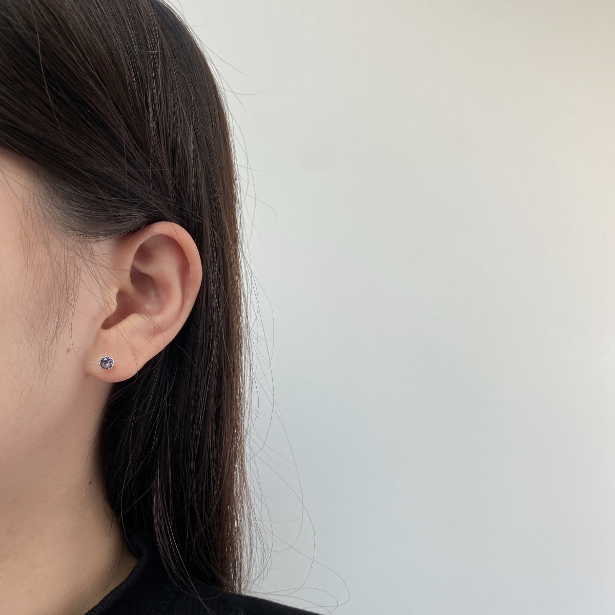 [Lumi Jewelry]Sparkling Colorful Round Shape Earrings