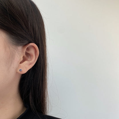 [Lumi Jewelry]Sparkling Colorful Round Shape Earrings