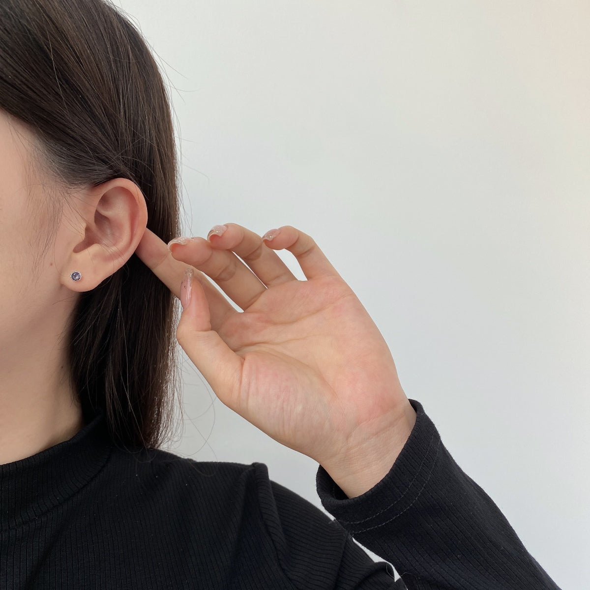 [Lumi Jewelry]Sparkling Colorful Round Shape Earrings