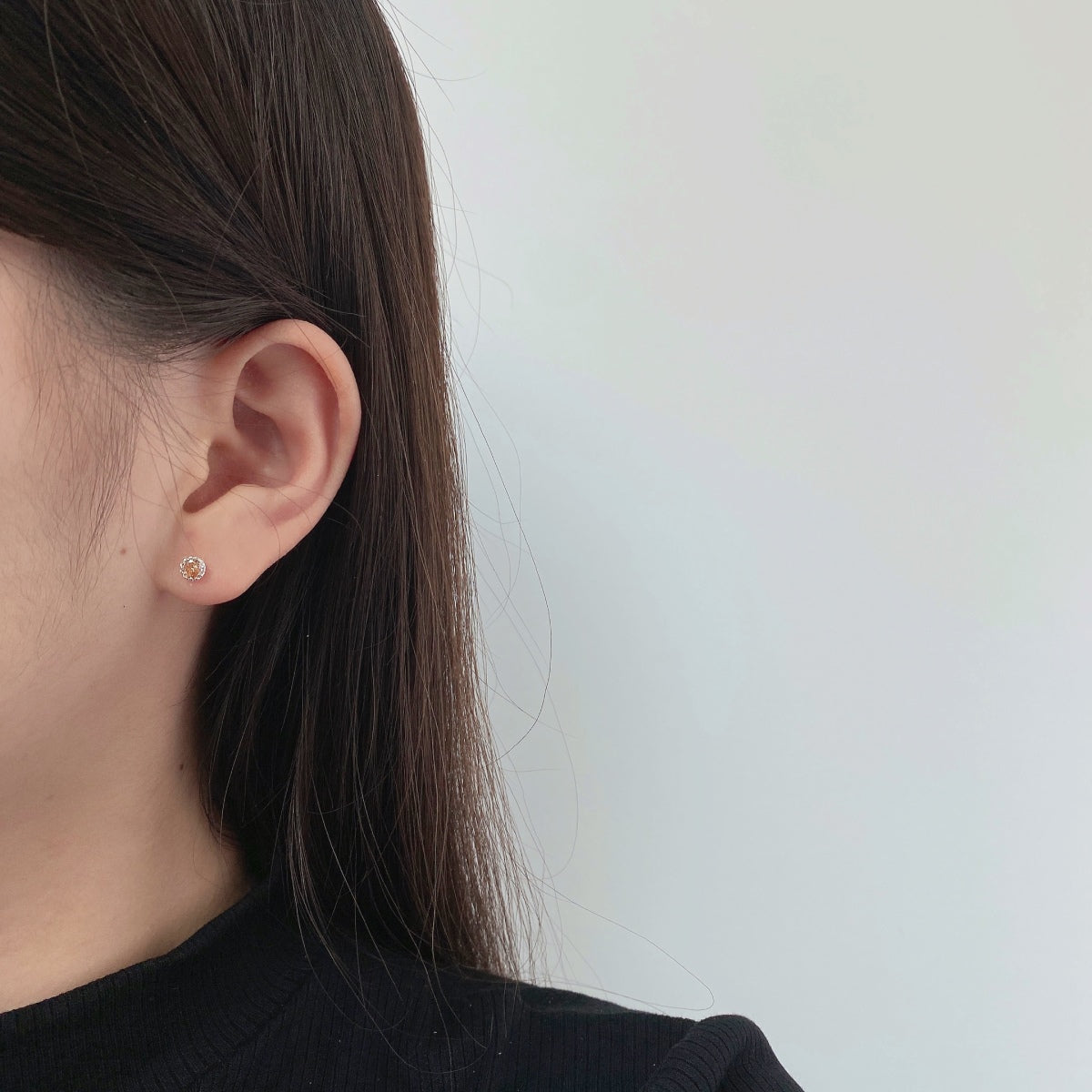 [Lumi Jewelry]Sparkling Colorful Round Shape Earrings