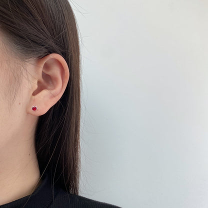 [Lumi Jewelry]Sparkling Colorful Round Shape Earrings