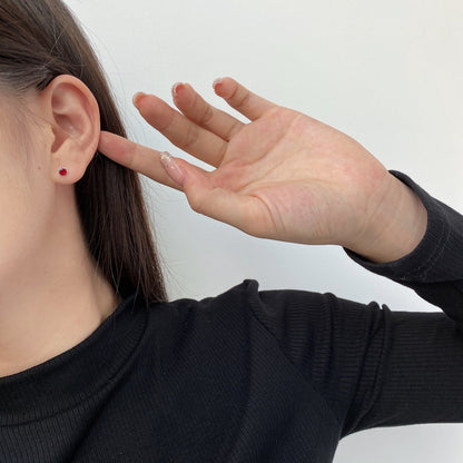 [Lumi Jewelry]Sparkling Colorful Round Shape Earrings