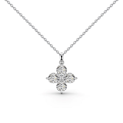 [Lumi Jewelry]Four-Leaf Clover And Eight-Pointed Star Necklace